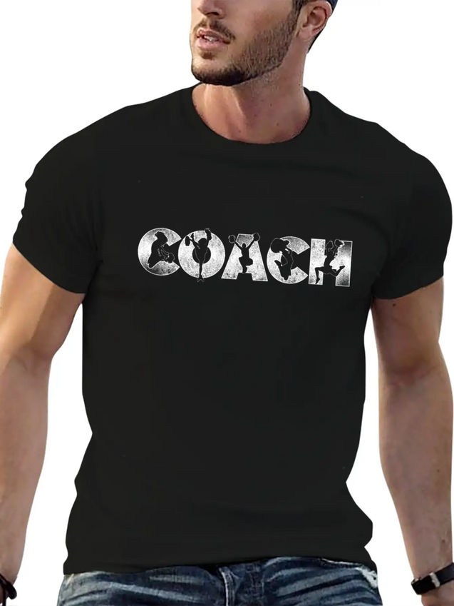 Cheer Cheerleading Vintage Coach Lightweight Cotton T-Shirt – Daily Comfort Graphic Shirt