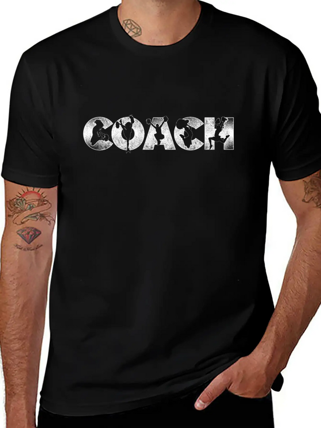 Cheer Cheerleading Vintage Coach Lightweight Cotton T-Shirt – Daily Comfort Graphic Shirt