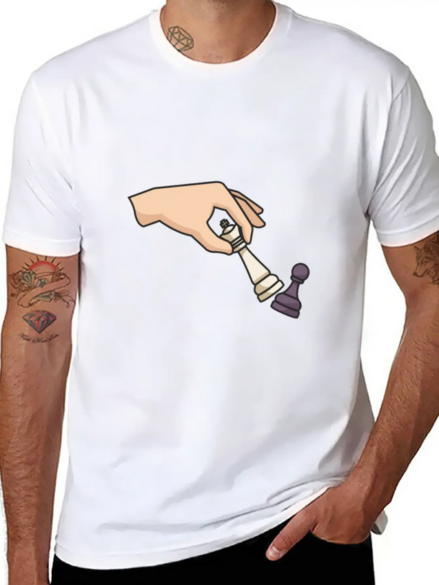 Chess Piece Lightweight Cotton T-Shirt – Daily Comfort Graphic Shirt