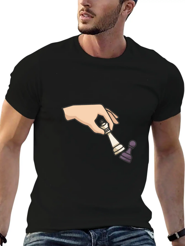 Chess Piece Lightweight Cotton T-Shirt – Daily Comfort Graphic Shirt