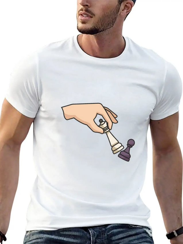 Chess Piece Lightweight Cotton T-Shirt – Daily Comfort Graphic Shirt