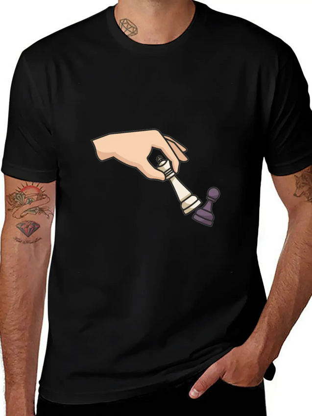 Chess Piece Lightweight Cotton T-Shirt – Daily Comfort Graphic Shirt