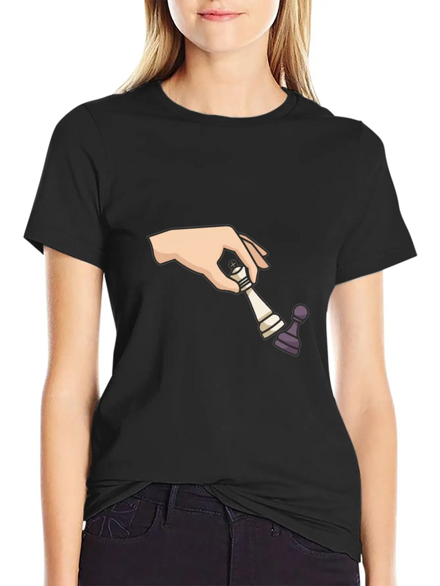 Chess Piece Lightweight Cotton T-Shirt – Daily Comfort Graphic Shirt