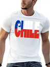 Chile Flag Stencil Lightweight Cotton T-Shirt – Daily Comfort Graphic Shirt