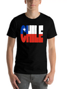 Chile Flag Stencil Lightweight Cotton T-Shirt – Daily Comfort Graphic Shirt