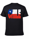 Chile Flag Stencil Lightweight Cotton T-Shirt – Daily Comfort Graphic Shirt
