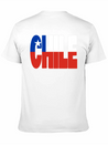 Chile Flag Stencil Lightweight Cotton T-Shirt – Daily Comfort Graphic Shirt