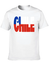 Chile Flag Stencil Lightweight Cotton T-Shirt – Daily Comfort Graphic Shirt