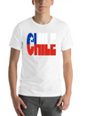 Chile Flag Stencil Lightweight Cotton T-Shirt – Daily Comfort Graphic Shirt