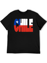 Chile Flag Stencil Lightweight Cotton T-Shirt – Daily Comfort Graphic Shirt