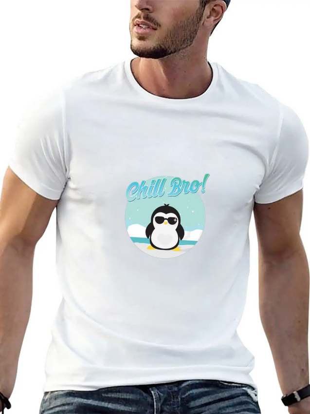 Chill Bro Lightweight Cotton T-Shirt – Daily Comfort Graphic Shirt