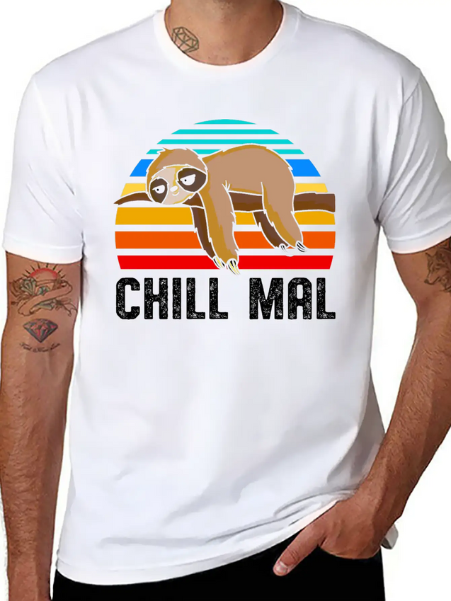 Chill Mal Faultier Lightweight Cotton T-Shirt – Daily Comfort Graphic Shirt