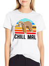 Chill Mal Faultier Lightweight Cotton T-Shirt – Daily Comfort Graphic Shirt