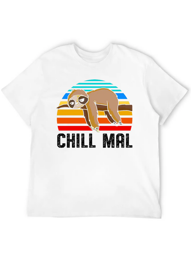 Chill Mal Faultier Lightweight Cotton T-Shirt – Daily Comfort Graphic Shirt