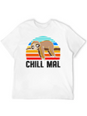 Chill Mal Faultier Lightweight Cotton T-Shirt – Daily Comfort Graphic Shirt