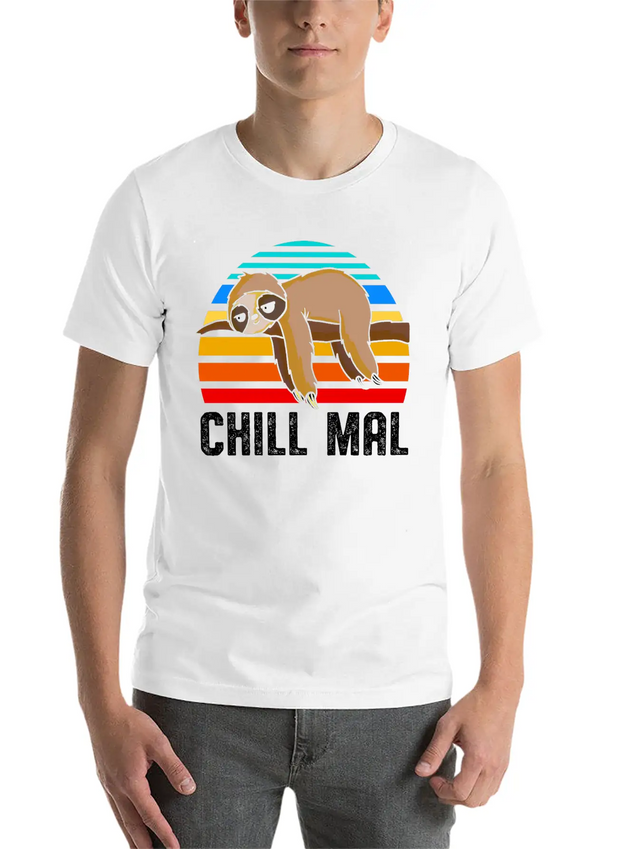 Chill Mal Faultier Lightweight Cotton T-Shirt – Daily Comfort Graphic Shirt