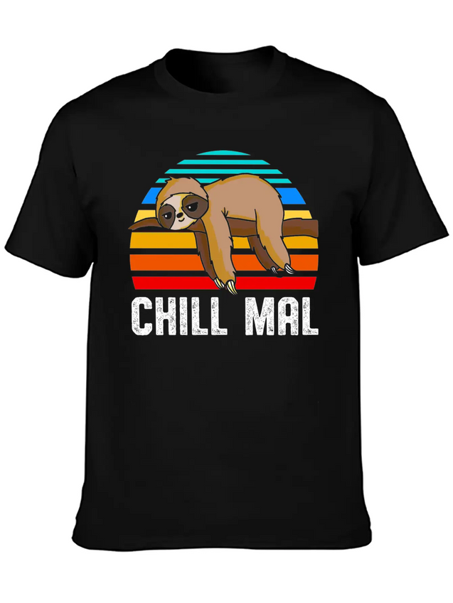 Chill Mal Faultier Lightweight Cotton T-Shirt – Daily Comfort Graphic Shirt