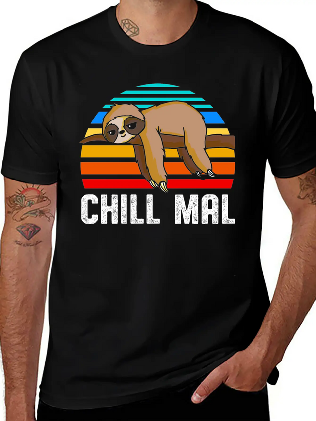 Chill Mal Faultier Lightweight Cotton T-Shirt – Daily Comfort Graphic Shirt