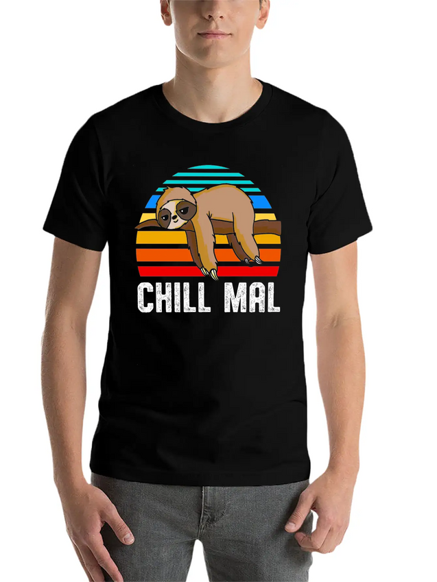 Chill Mal Faultier Lightweight Cotton T-Shirt – Daily Comfort Graphic Shirt