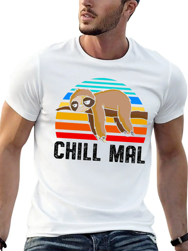Chill Mal Faultier Lightweight Cotton T-Shirt – Daily Comfort Graphic Shirt
