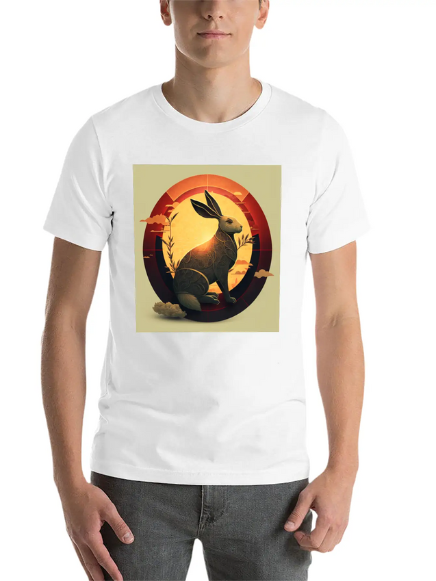 Chinese New Year The Year Of The Rabbit Lightweight Cotton T-Shirt – Daily Comfort Graphic Shirt