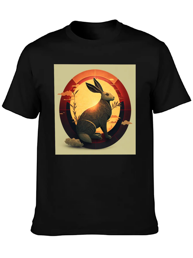 Chinese New Year The Year Of The Rabbit Lightweight Cotton T-Shirt – Daily Comfort Graphic Shirt