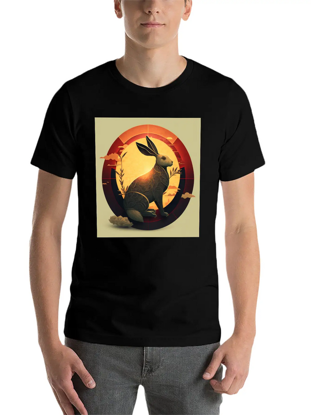 Chinese New Year The Year Of The Rabbit Lightweight Cotton T-Shirt – Daily Comfort Graphic Shirt