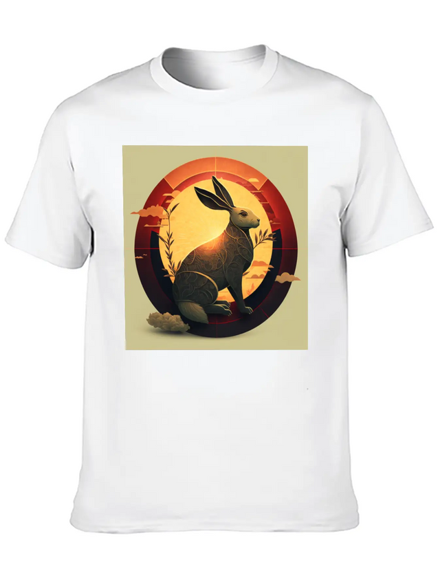 Chinese New Year The Year Of The Rabbit Lightweight Cotton T-Shirt – Daily Comfort Graphic Shirt