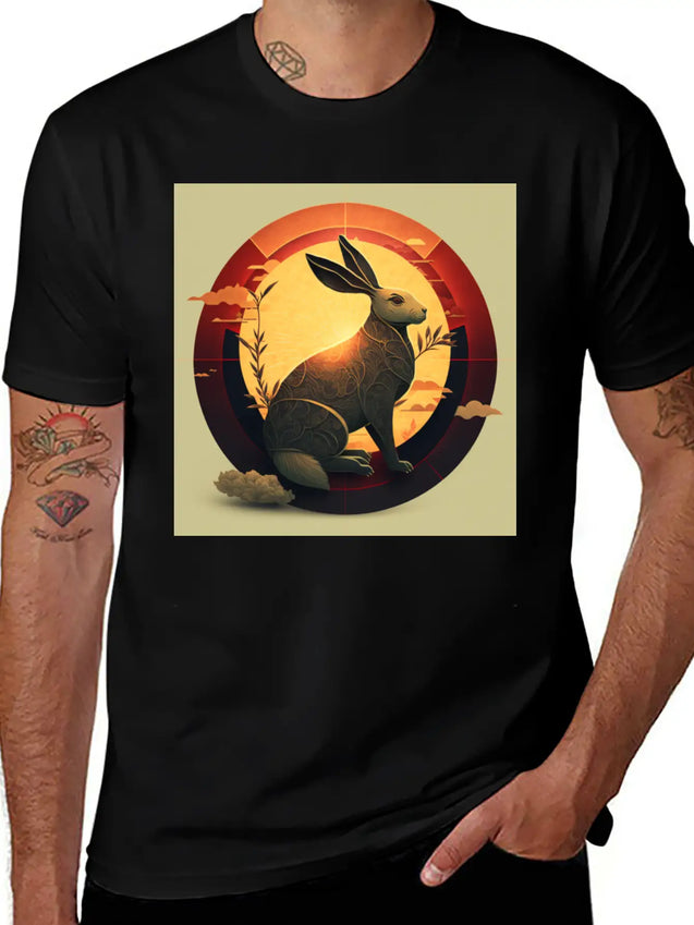 Chinese New Year The Year Of The Rabbit Lightweight Cotton T-Shirt – Daily Comfort Graphic Shirt