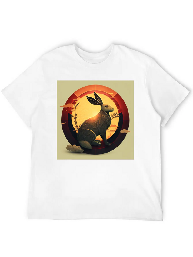 Chinese New Year The Year Of The Rabbit Lightweight Cotton T-Shirt – Daily Comfort Graphic Shirt