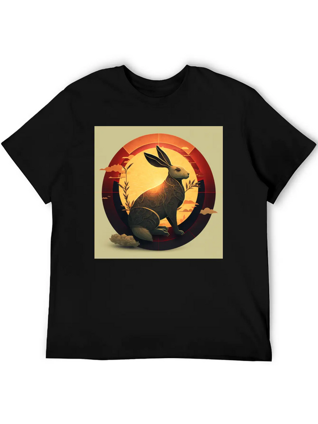 Chinese New Year The Year Of The Rabbit Lightweight Cotton T-Shirt – Daily Comfort Graphic Shirt