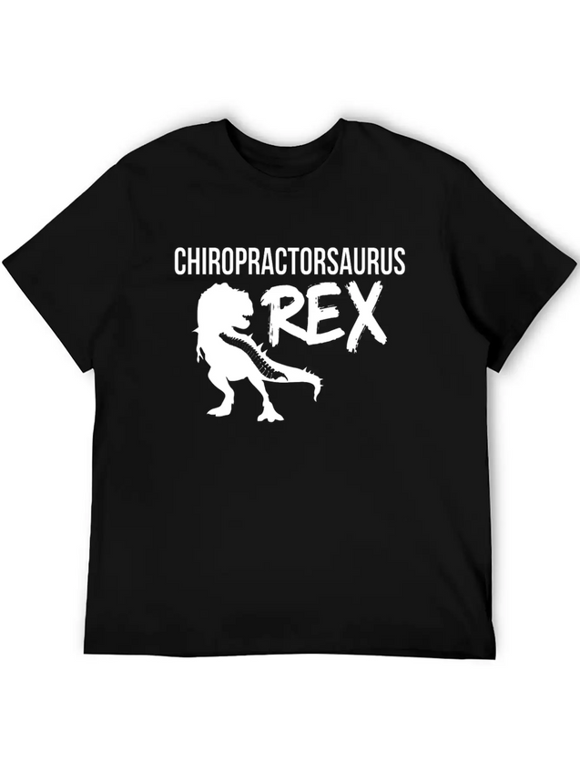 Chiropractic Spine Treatment SaurusRex Spinal Lightweight Cotton T-Shirt – Daily Comfort Graphic Shirt