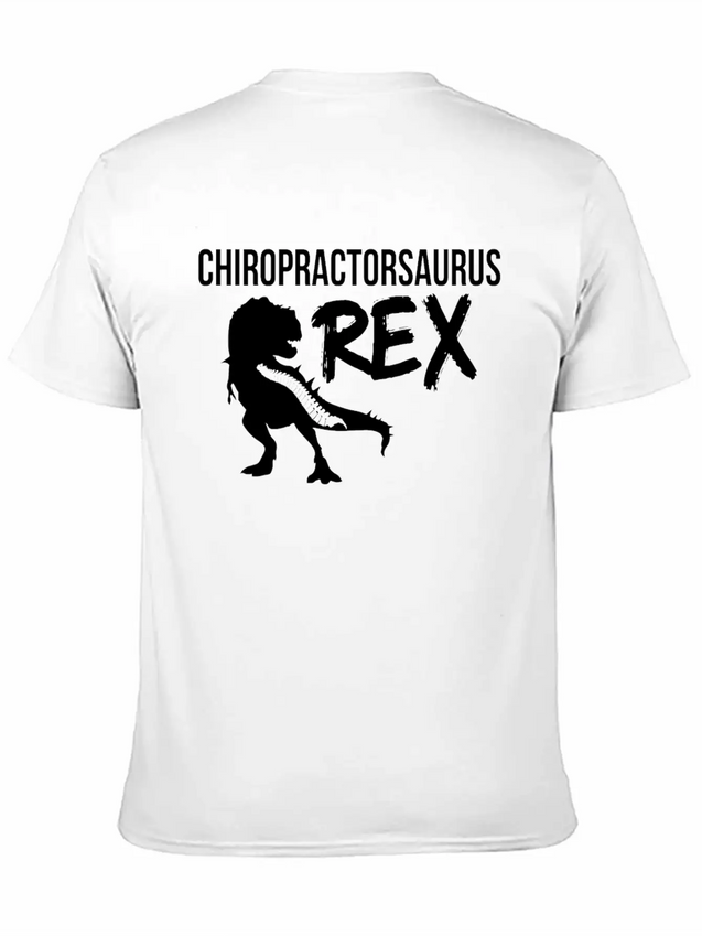 Chiropractic Spine Treatment SaurusRex Spinal Lightweight Cotton T-Shirt – Daily Comfort Graphic Shirt