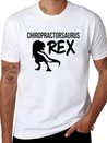 Chiropractic Spine Treatment SaurusRex Spinal Lightweight Cotton T-Shirt – Daily Comfort Graphic Shirt