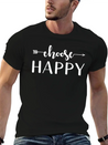 Choose Happy Lightweight Cotton T-Shirt – Daily Comfort Graphic Shirt