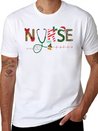 Christmas Theme Nurse T Shirt Lightweight Cotton T-Shirt – Daily Comfort Graphic Shirt