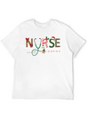 Christmas Theme Nurse T Shirt Lightweight Cotton T-Shirt – Daily Comfort Graphic Shirt