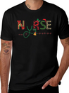 Christmas Theme Nurse T Shirt Lightweight Cotton T-Shirt – Daily Comfort Graphic Shirt