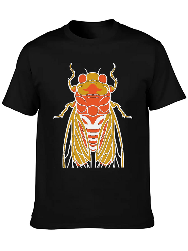 Cicada Vector 3 Colors Lightweight Cotton T-Shirt – Daily Comfort Graphic Shirt