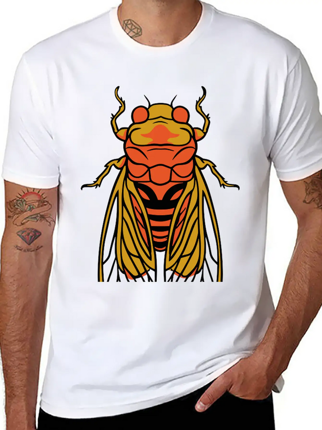Cicada Vector 3 Colors Lightweight Cotton T-Shirt – Daily Comfort Graphic Shirt