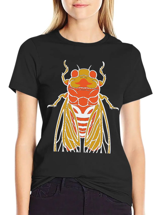 Cicada Vector 3 Colors Lightweight Cotton T-Shirt – Daily Comfort Graphic Shirt