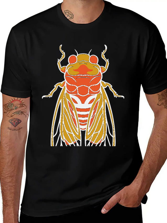 Cicada Vector 3 Colors Lightweight Cotton T-Shirt – Daily Comfort Graphic Shirt