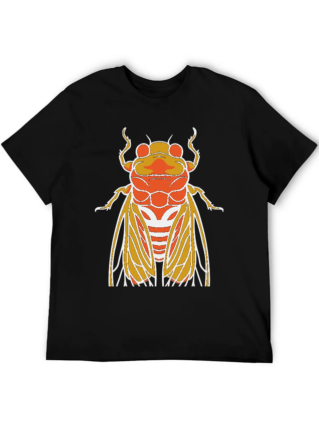 Cicada Vector 3 Colors Lightweight Cotton T-Shirt – Daily Comfort Graphic Shirt
