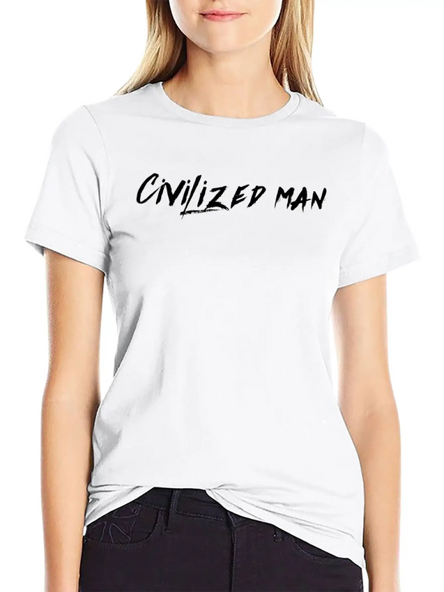 Civilized Man Lightweight Cotton T-Shirt – Daily Comfort Graphic Shirt