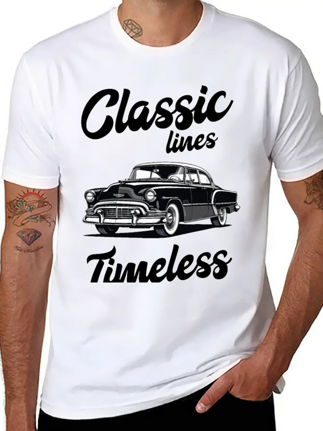 Classic Lines Timeless Designs Lightweight Cotton T-Shirt – Daily Comfort Graphic Shirt