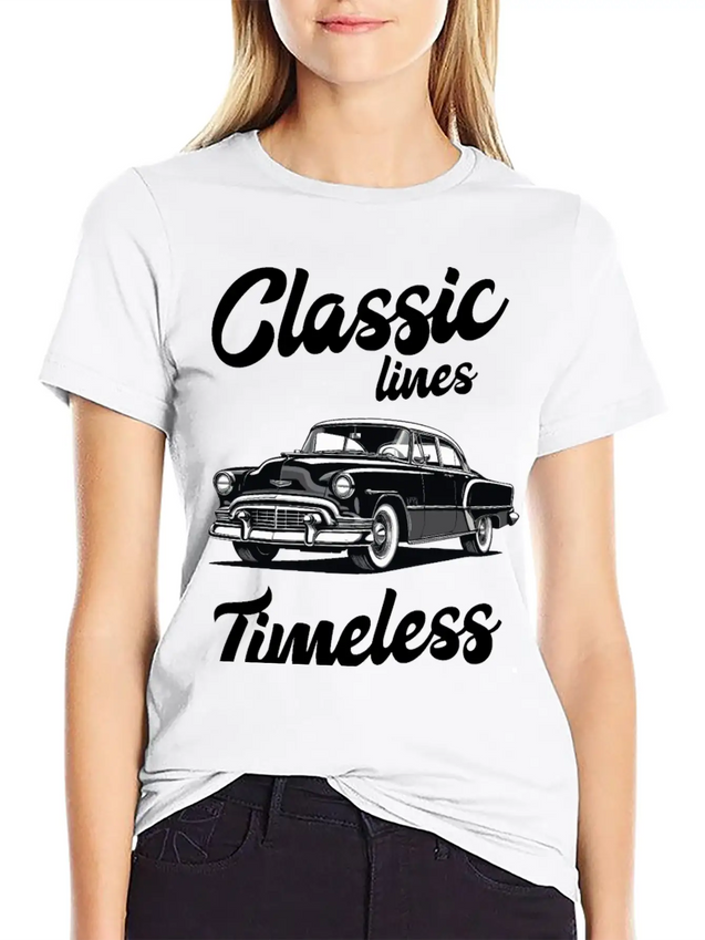 Classic Lines Timeless Designs Lightweight Cotton T-Shirt – Daily Comfort Graphic Shirt