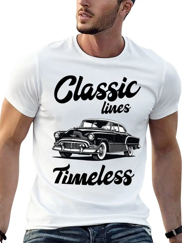 Classic Lines Timeless Designs Lightweight Cotton T-Shirt – Daily Comfort Graphic Shirt