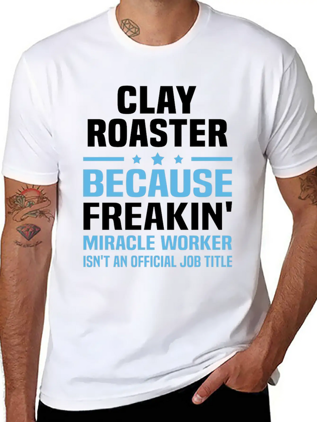 Clay Roaster Lightweight Cotton T-Shirt – Daily Comfort Graphic Shirt