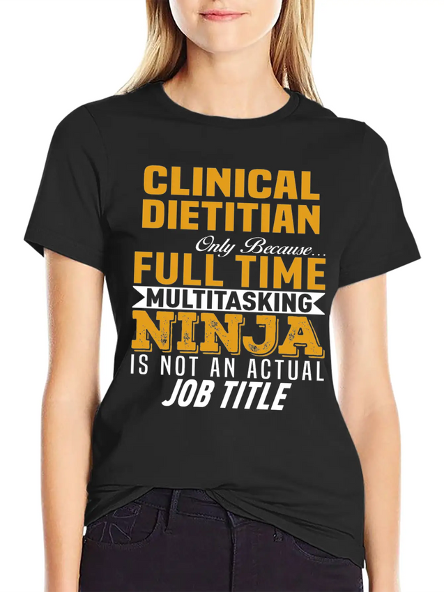 Clinical Dietitian Lightweight Cotton T-Shirt – Daily Comfort Graphic Shirt