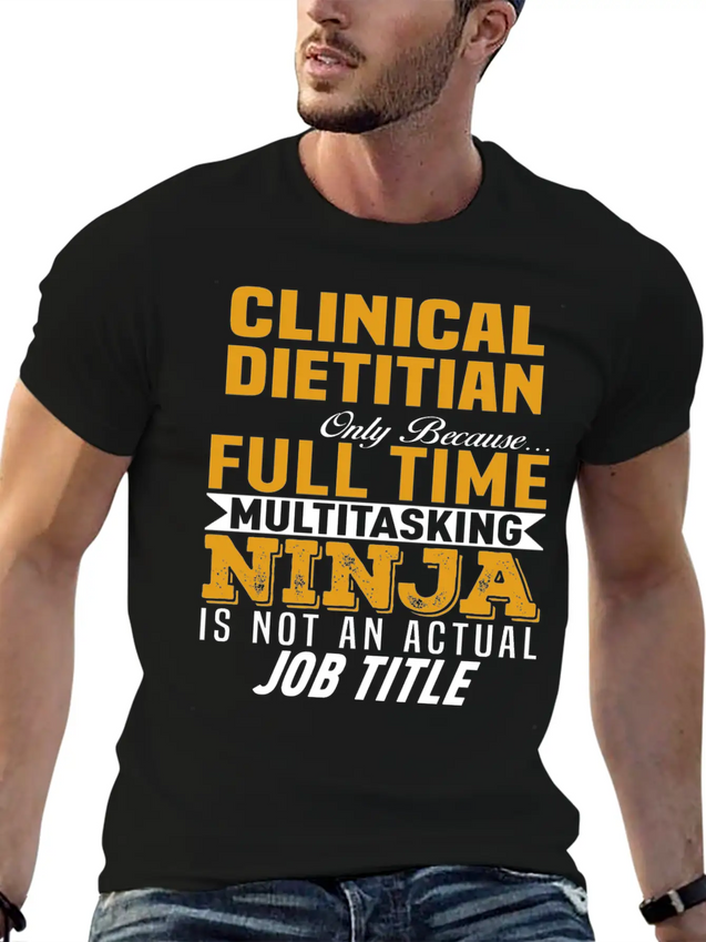 Clinical Dietitian Lightweight Cotton T-Shirt – Daily Comfort Graphic Shirt